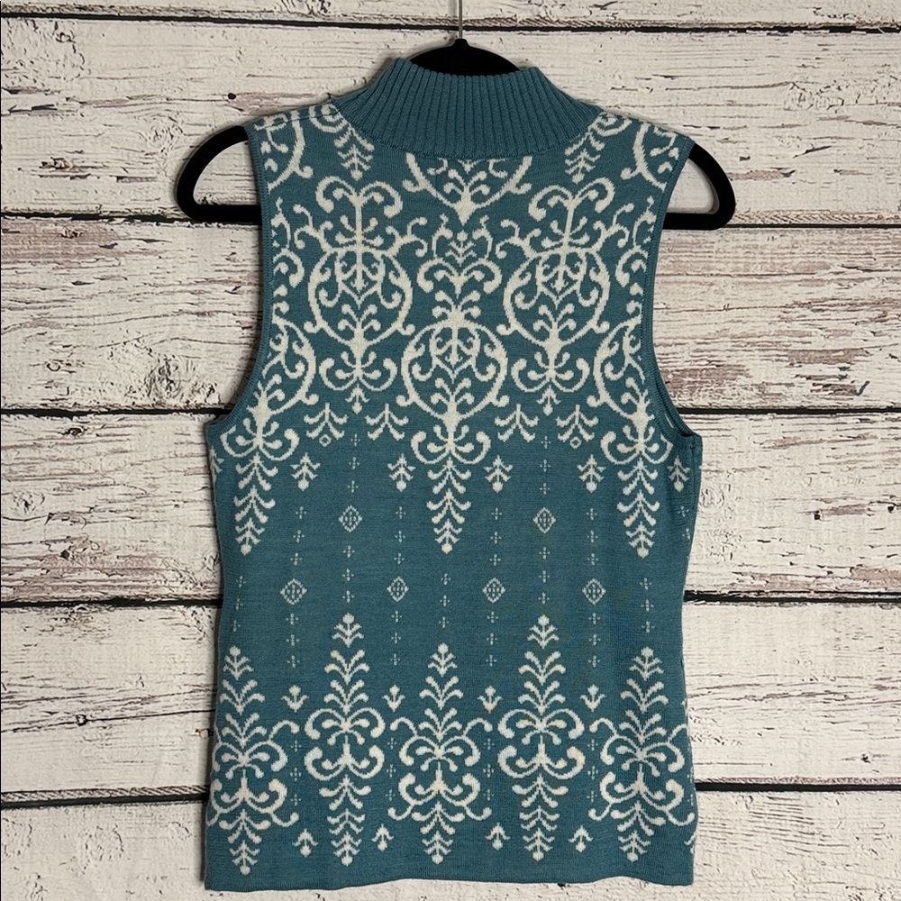 Icelandic Design wool blend Nordic Fair isle sweater vest - Picture 4 of 13